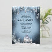 Winter Wonderland Princess Party Kaart (Staand voorkant)