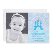Winter Wonderland Princess Party Photo Invitations