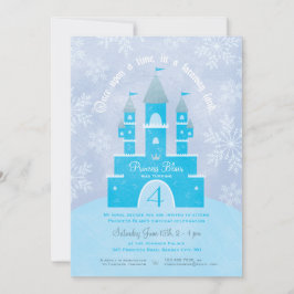 Winter Wonderland Princess Party-uitnodigingen Kaart