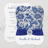 Winter Wonderland PRINTED Buckle Invite - blauw #2 Kaart (Voorkant / Achterkant)