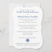 Winter Wonderland PRINTED Buckle Invite - blauw #2 Kaart (Achterkant)