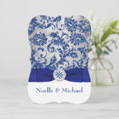 Winter Wonderland PRINTED Buckle Invite - blauw #2 Kaart (Staand voorkant)