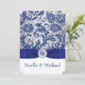 Winter Wonderland, PRINTED Buckle Invite - blauw # Kaart (Staand voorkant)