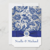 Winter Wonderland, PRINTED Buckle Invite - blauw # Kaart (Voorkant)