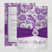 Winter Wonderland, PRINTED Crystal Buckle - Paars Kaart (Voorkant / Achterkant)