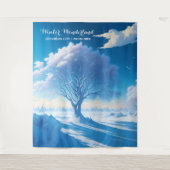 Winter Wonderland Prom thema achtergrond Wandkleed (Voorkant)