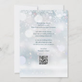 Winter Wonderland QR Code Sneeuw Bruiloft Save The Date (Achterkant)