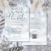 Winter Wonderland QR Code Sneeuw Bruiloft Save The Date