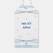 Winter Wonderland Quinceañera-herinnering Cadeaulabel (Achterkant)