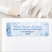 Winter Wonderland Quinceañera Retouradres Etiket (Insitu)