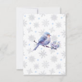 Winter Wonderland Quinceañera Save the Date (Achterkant)