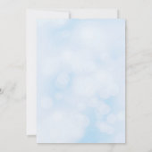 Winter Wonderland Quinceañera Silver Blue Birthday Kaart (Achterkant)