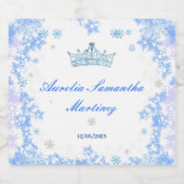 Winter Wonderland Quinceañera Sparkling Wijnetiket (Enkel label)