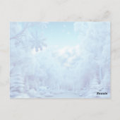 Winter Wonderland Quinceañera Uitnodiging (Achterkant)