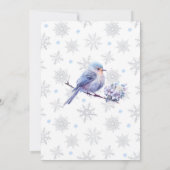 Winter Wonderland Quinceañera Uitnodiging (Achterkant)