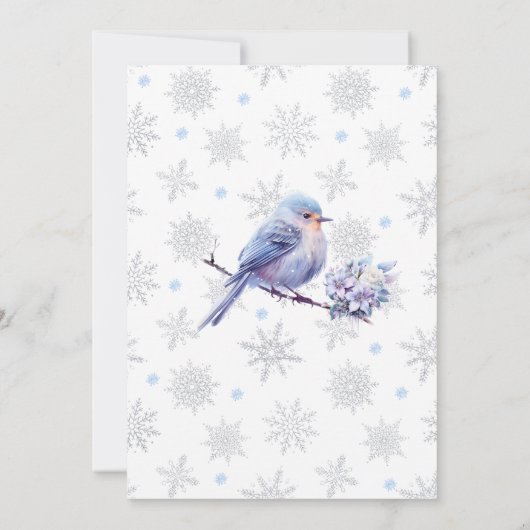 Winter Wonderland Quinceañera Uitnodiging (Achterkant)