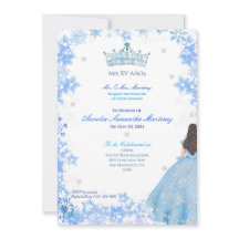 Winter Wonderland Quinceañera Uitnodiging