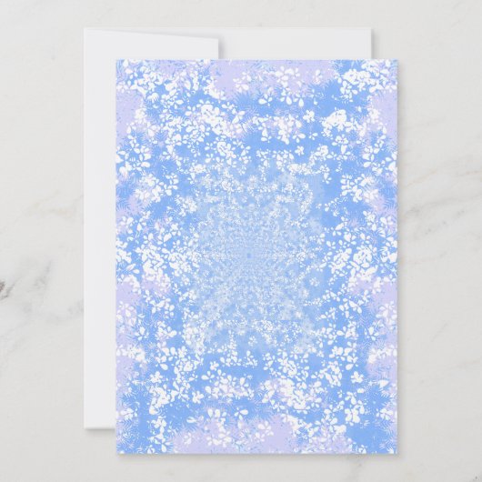 Winter Wonderland Quinceañera Uitnodiging (Achterkant)