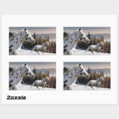 Winter Wonderland Rechthoekige Sticker (Vel)