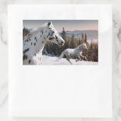 Winter Wonderland Rechthoekige Sticker (Tas)