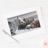 Winter Wonderland Rechthoekige Sticker (Envelop)