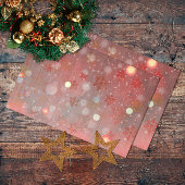 Winter Wonderland Red Snowflakes op hout Tissuepapier