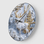 Winter Wonderland Reindeer Charm Grote Klok (Hoek)