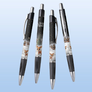 Winter Wonderland Rendier Laat het Sneeuwdorp Pen