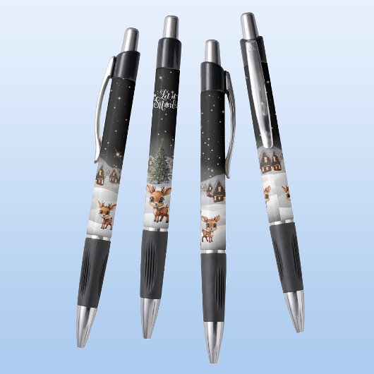 Winter Wonderland Rendier Laat het Sneeuwdorp Pen