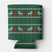 Winter Wonderland, Rendier Pine Tree Green Blikjeskoeler (Achterkant)