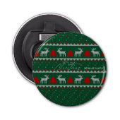 Winter Wonderland, Rendier Pine Tree Green Button Flesopener (Voorkant)