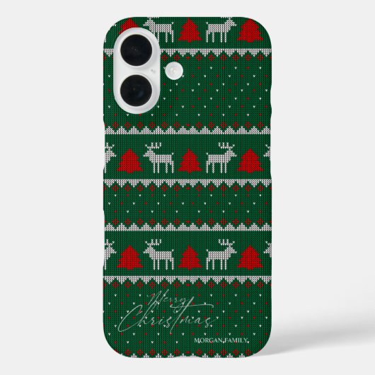 Winter Wonderland, Rendier Pine Tree Green Case-Mate iPhone Case (Achterkant)