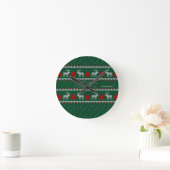 Winter Wonderland, Rendier Pine Tree Green Ronde Klok (Huis)