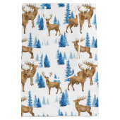 Winter Wonderland rendieren Medium Cadeauzakje (Achterkant)
