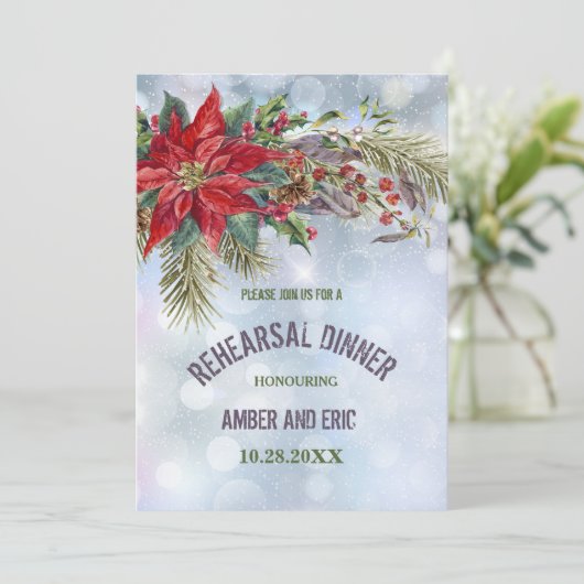 Winter Wonderland repetitie diner Kaart (Staand voorkant)