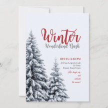 winter wonderland repetitie diner uitnodigingen,we