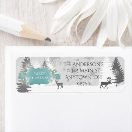Winter Wonderland Return Address Labels - Blauwgro