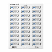 Winter Wonderland Return Address Labels - Blue (Full Sheet)