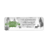 Winter Wonderland Return Address Labels - Green (Voorkant)