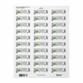 Winter Wonderland Return Address Labels - Green (Full Sheet)