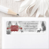 Winter Wonderland Return Address Labels - Red (Insitu)