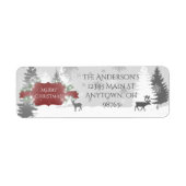 Winter Wonderland Return Address Labels - Red (Voorkant)