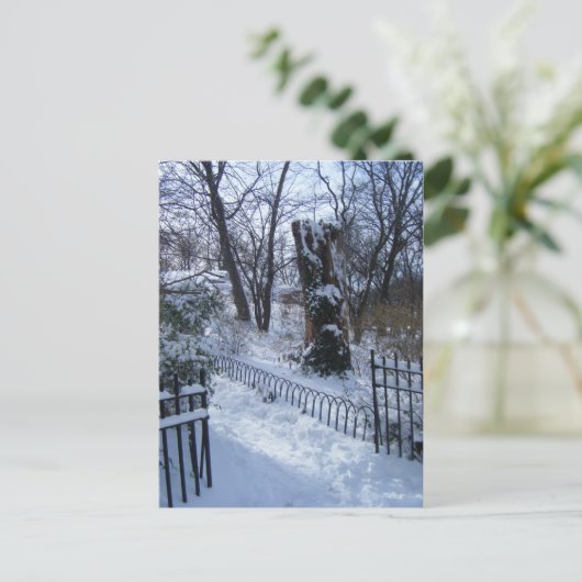 Winter Wonderland Riverside Park New York City NYC Briefkaart (Staand voorkant)