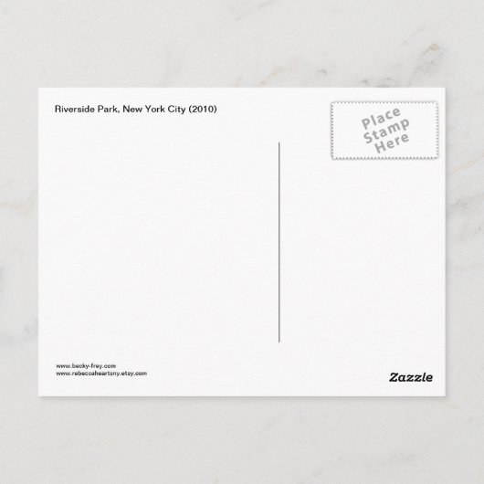 Winter Wonderland Riverside Park New York City NYC Briefkaart (Achterkant)