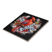 Winter Wonderland Rode Kardinaal Tegeltje (Zijkant)