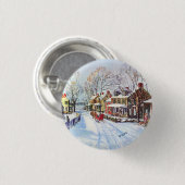 Winter Wonderland Ronde Button 3,2 Cm (Voorkant /achterkant)