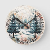 Winter Wonderland Ronde Klok (Voorkant)