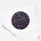 Winter Wonderland Ronde Sticker (Envelop)