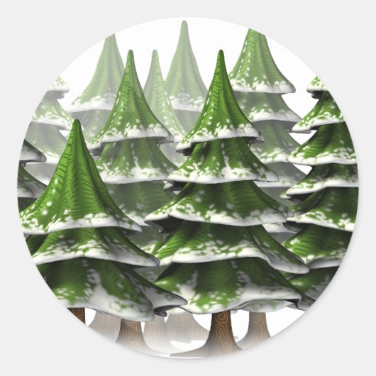 Winter Wonderland Ronde Sticker (Voorkant)