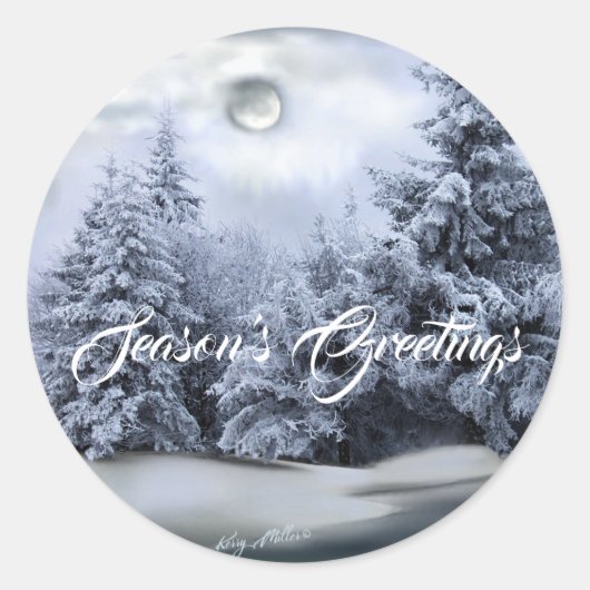 WINTER WONDERLAND RONDE STICKER (Voorkant)